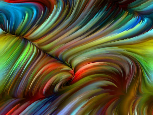 Color Swirl Series Creative Arrangement Colorful Motion Spectral Fibers Projects — Stock Photo, Image