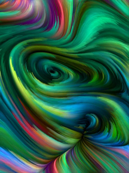 Kleur Swirl Serie Interplay Van Kleurrijke Beweging Van Spectrale Vezels — Stockfoto