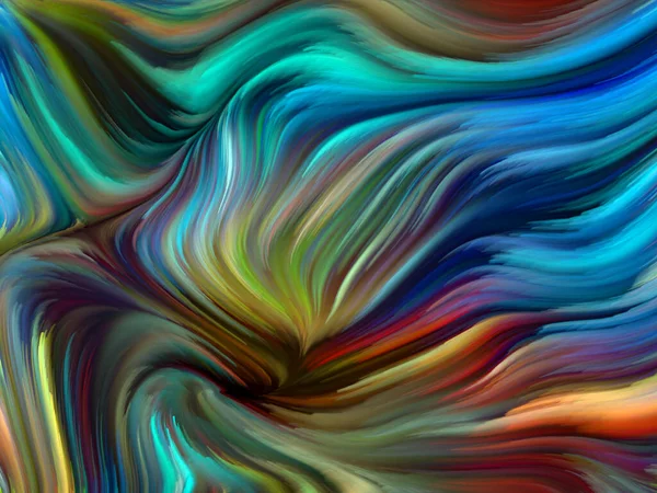 Kleur Swirl Serie Achtergrond Van Kleurrijke Beweging Van Spectrale Vezels — Stockfoto