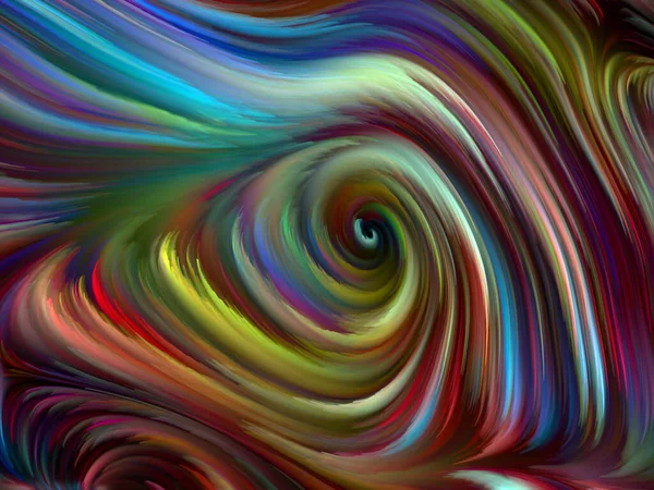 Серия Color Swirl Графическая Композиция Красочного Движения Спектральных Волокон Связанных — стоковое фото