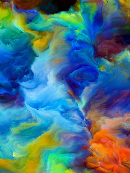 カラー ウォールシリーズ 創造性 芸術作品のためのキャンバス上の液体塗料のカラフルな動きで作られた視覚的に魅力的な背景 — ストック写真