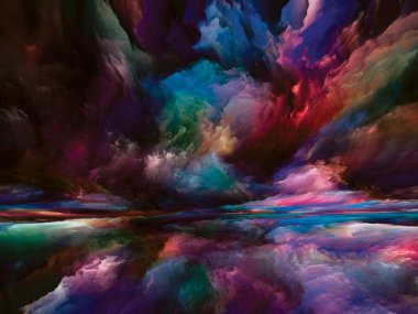 Gökkuşağı manzarası. 