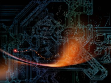 Madde Kumaşı. Matematik, kuramsal bilim ve teknoloji konularında umberlerin, ışıkların ve fraktal örneklerin etkileşimi.