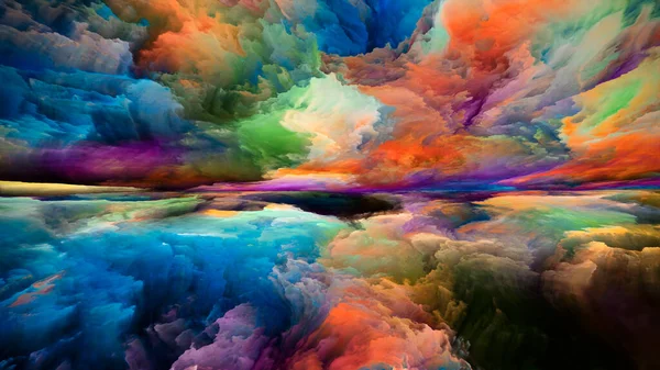 Sonhos Coloridos Paisagens Série Mente Fundo Pintura Brilhante Gradientes Movimento — Fotografia de Stock