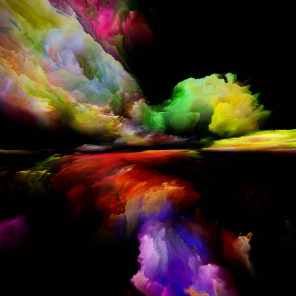 각성의 초현실적 석양의 색조와 상상력 창조성 예술의 주제를 텍스처의 그래픽 — 스톡 사진