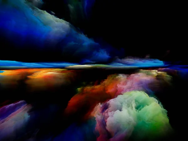Спектральні Гори Втеча Серії Реалій Творче Розташування Сюрреалістичного Заходу Сонця — стокове фото