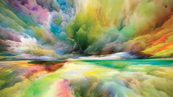 Tierra Del Despertar Escapar Serie Reality Composición Gráfica Colores Texturas —  Fotos de Stock