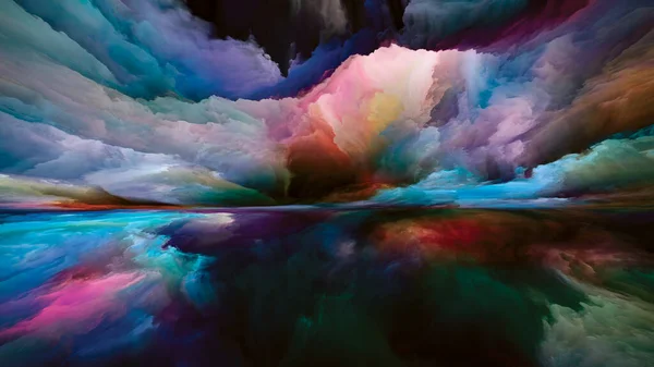 Спектральні Гори Втеча Серії Реалій Композиція Сюрреалістичного Заходу Сонця Кольори — стокове фото