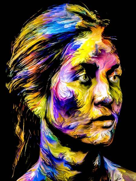 Woman Color Serie Abstraktes Porträt Einer Jungen Frau Zum Thema — Stockfoto