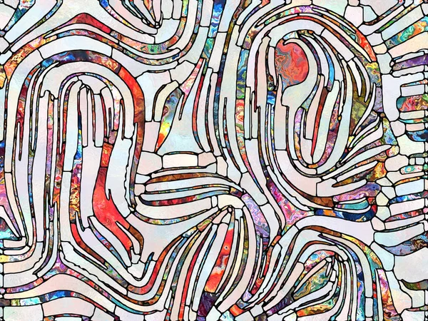 Сломанный Цвет Серия Unity Stained Glass Креативное Расположение Образца Цветовых — стоковое фото