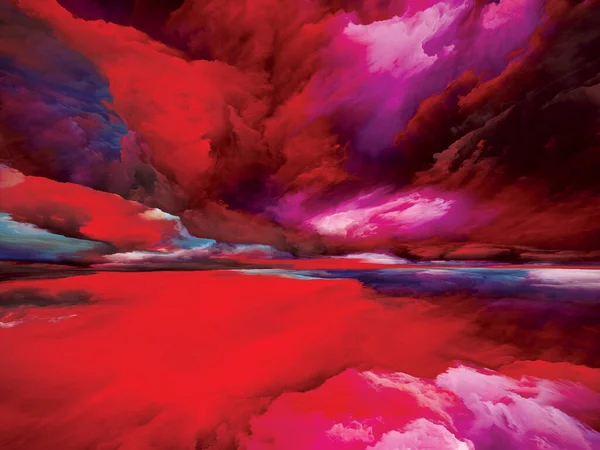 Сны Небе Серия Реальности Реальности Фон Состоящий Сюрреалистических Цветов Текстур — стоковое фото