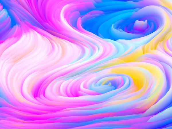 彩色风暴系列 虚拟泡沫运动的三维渲染 作为艺术与设计主题的墙纸或背景 — 图库照片