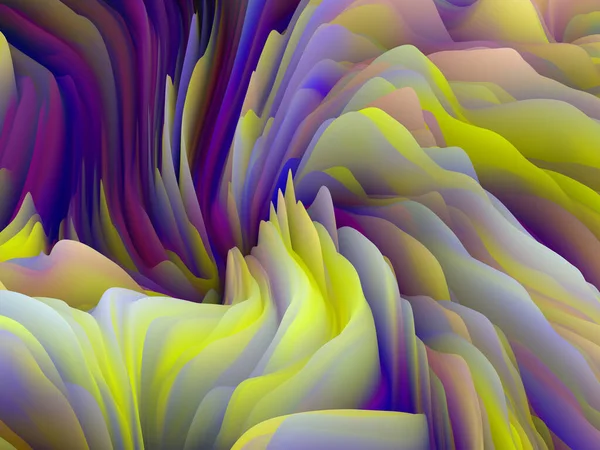 Zkroucený Povrch Série Dimensional Wave Kreativní Uspořádání Vířící Barevné Textury — Stock fotografie