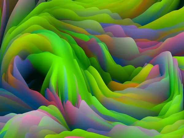 Tela Sines Serie Dimensional Wave Fondo Artístico Fabricado Swirling Color — Foto de Stock