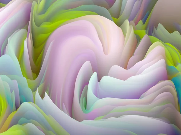 Geometria Chaosu Seria Fal Wymiarowych Projekt Wykonany Wirującego Koloru Tekstury — Zdjęcie stockowe