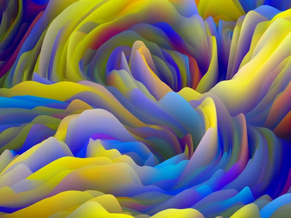 Geometria Aleatório Série Ondas Dimensionais Interplay Swirling Color Texture Inglês — Fotografia de Stock