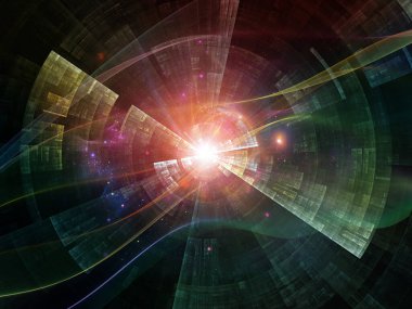 Fraktal Bilgi Serisi. Bilim, eğitim ve bilgi teknolojileri konusunda radyal ve sinüzoidal yapıların oluşturulması.