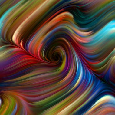 Renkli girdap serisi. Yaşam, yaratıcılık ve sanatla ilgili planlara uygun spektral liflerin renkli hareketlerinden oluşan görsel çekicilik arkaplanı