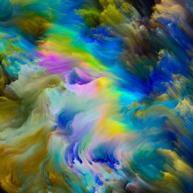 Renkli girdap serisi. Yaşam, yaratıcılık ve sanat projeleri için sıvı boyanın tuval üzerinde renkli hareketinin arkaplan tasarımı