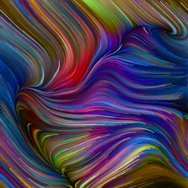 Color Swirl Serie Arrangement Bunter Bewegung Von Spektralfasern Zum Thema — Stockfoto