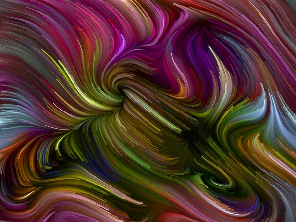 Série Color Swirl Composition Mouvement Coloré Des Fibres Spectrales Association — Photo