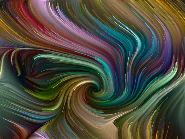 Color Swirl Series Image Colorful Motion Spectral Fibers Conceptual Relevance — Stock Photo, Image