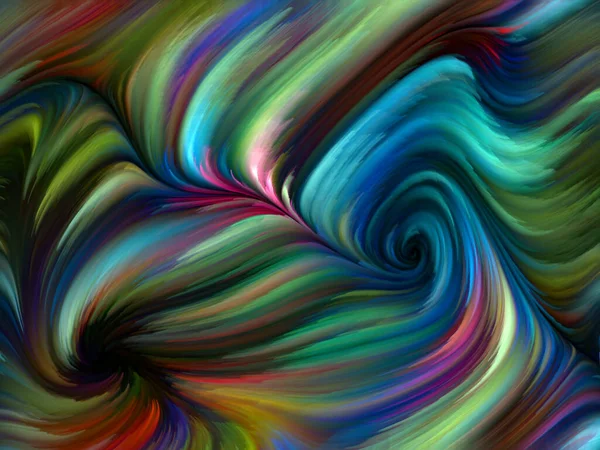Série Color Swirl Arranjo Movimento Colorido Fibras Espectrais Sobre Tema — Fotografia de Stock