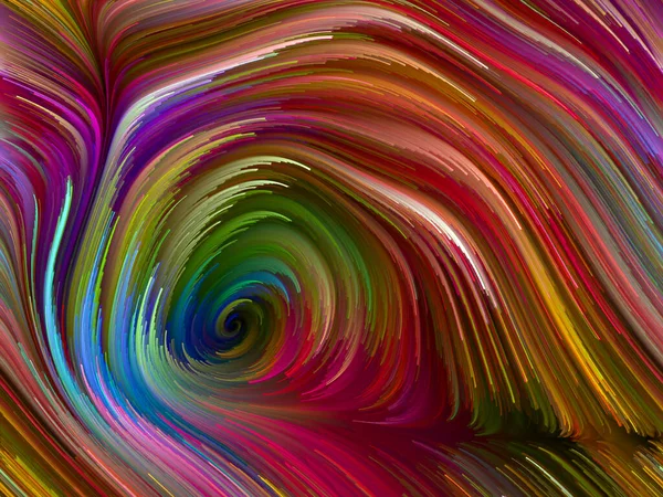 カラー ウォールシリーズ 創造性 芸術をテーマにしたスペクトル繊維のカラフルな動きの構成 — ストック写真