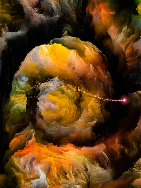 カラーライブシリーズ 創造性 芸術をテーマにしたキャンバス上のフラクタルペイントのカラフルな動きの背景デザイン — ストック写真
