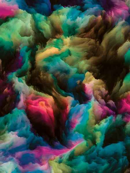 Серия Color Swirl Фоновый Дизайн Красочного Движения Жидкой Краски Холсте — стоковое фото
