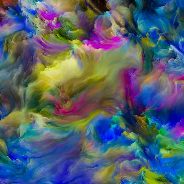 カラー ウォールシリーズ 創造性 芸術に関連してキャンバス上の液体塗料のカラフルな動きの創造的な配置 — ストック写真