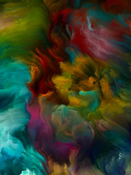 Série Color Swirl Arrangement Créatif Mouvement Coloré Peinture Liquide Sur — Photo