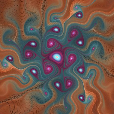 Fraktal Geometri serisi. Matematik, fraktal tasarım, bilim, görselleştirme, organik geometri konularındaki dinamik kuvvetlerin karmaşık ve güzel bir görsel gösterisi..