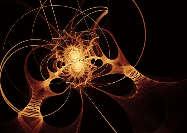 Fraktal Geometri serisi. Fraktal tasarım, bilim, görselleştirme, geometri ve matematik konularında artan ışık dalgaları.