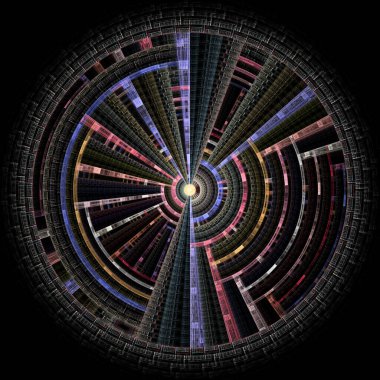 Radyal simetri serisi. Bilim, radyal geometri, görselleştirme, matematik ve fraktal tasarım konularındaki yayılan geometrik desenler.