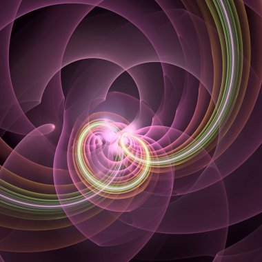 Uzay türbülans serisi. Popüler bilim, eğitim ve araştırma konularındaki girdap, bükülme ve etkileşim dalgalarından oluşan soyut tasarım.