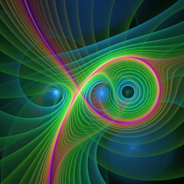 Dalga Fonksiyonu serisi. Modern bilim ve araştırma konularında dalga titreşimleri ve dinamik yayılma şablonu.