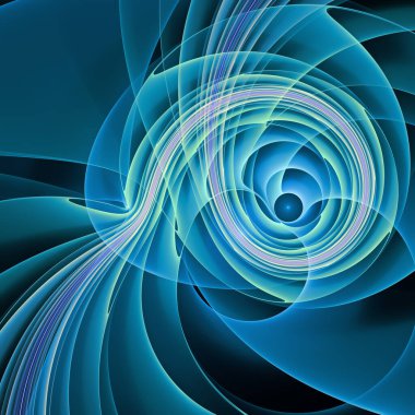 Uzay türbülans serisi. Popüler bilim, eğitim ve araştırma konularında dalgalanan frekans dalgaları örüntüsü.