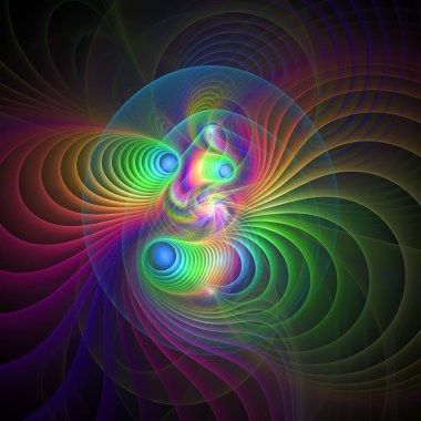 Frekans Hareketi serisi. eğitim, araştırma ve modern bilim konularında dalga titreşimleri ve dinamik yayılma örüntüsü.