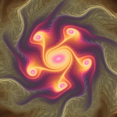 Fraktal Geometri serisi. Fraktal tasarım, bilim, görselleştirme, organik geometri ve matematik konularında sürekli dönüşümün kavramsal bir temsili..