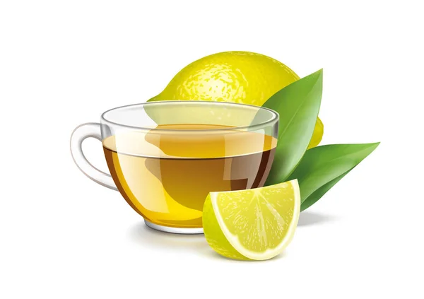 Cup Tea Lemon — Stock Photo, Image