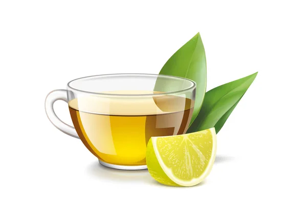 Cup Tea Lemon — Stock Photo, Image