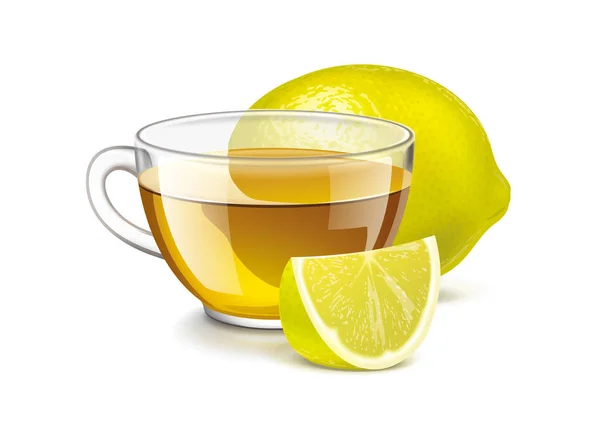 Cup Tea Lemon — Stock Photo, Image