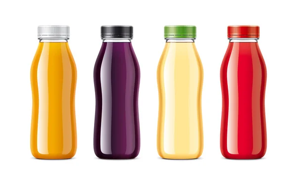 Bottles Juice Other Drinks Transparent Bottles Version — Stock Photo, Image