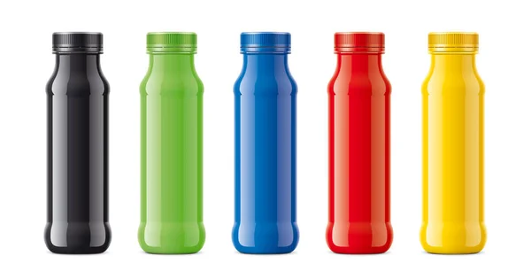 Bottles Juice Dairy Drinks Other Colored Transparent Version — Stock Photo, Image