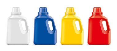 Plastik şişeler mockup. Detaylı çizim