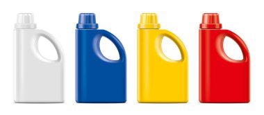 Plastik şişe mockup. Detaylı çizim