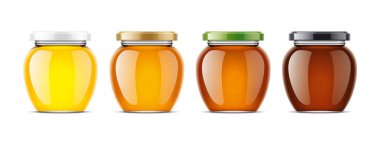 Açık tatlım Jar mockup. Detaylı çizim