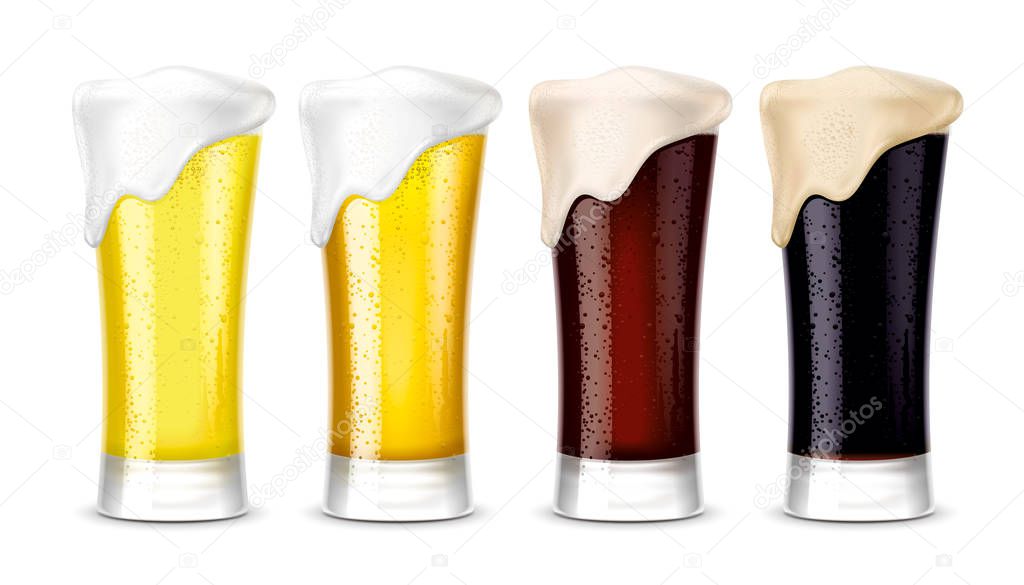 Beer glasses mockups. Version