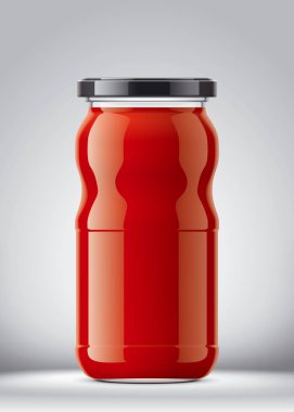 Kavanoz mockup temizleyin. Detaylı çizim